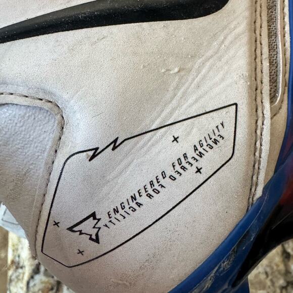 Nike Blue white Alpha Menace Pro 3 Football Cleats Mens Size 9.5 - Picture 10 of 16